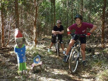 Be sure to give a warm greeting to Howie the Gnome, when you meet him on one of the Howick singletracks
