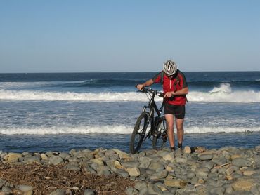 There are not many pebble beaches along this stretch of Wild Coastline, but they will, more than likely necessitate a hike-a-bike.