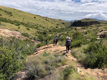 Large parts of the trail are on exposed sandstone domes.