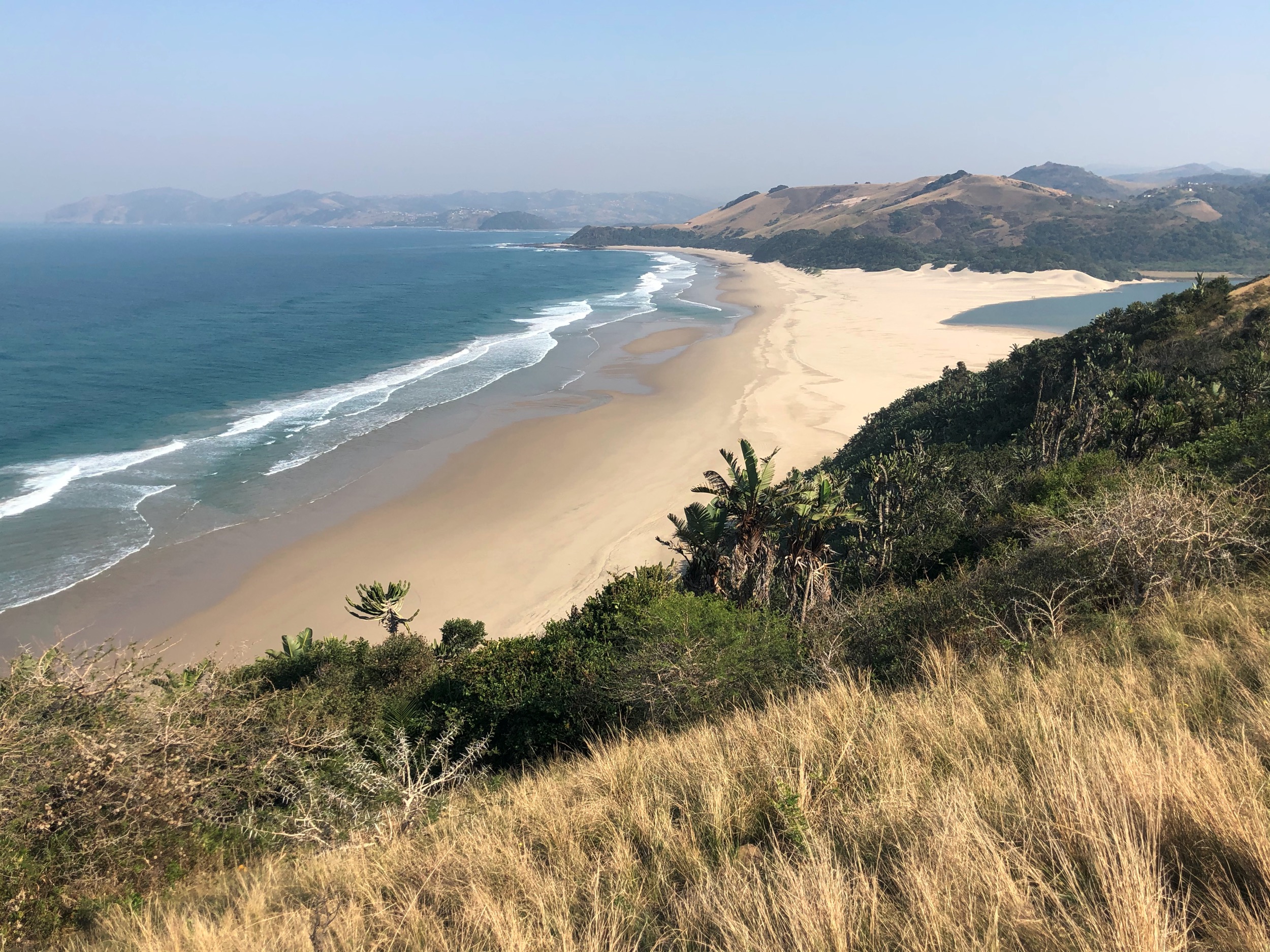 Looking down to Umngazi beach - Day 3 of the hike