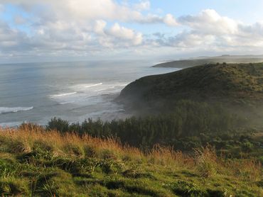 The headlands south of Morgan Bay – Double Mouth and Haga Haga lie beyond.
