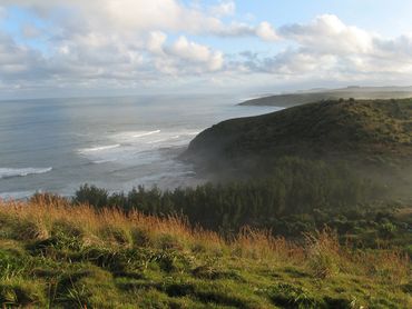 The headlands south of Morgan Bay – Double Mouth and Haga Haga lie beyond