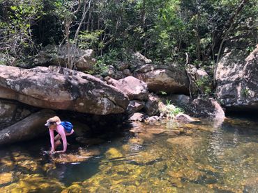 The 'hike' up to Swallowtail Falls is a watery passage