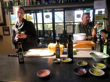 Olive oil tasting at Marbrin, led by charismatic Briony and Clive