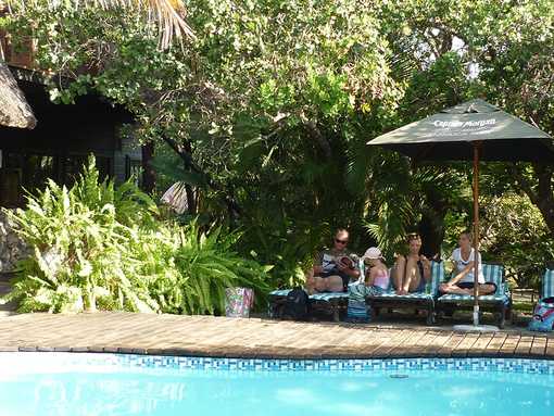 Relaxing at the pool - Kosi Bay Lodge
