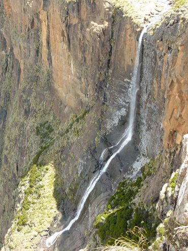 The Tugela Falls, Africa’s highest waterfall, drops 614m over the Drakensberg escarpment.