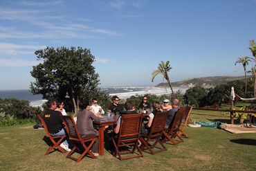 Hikers can look forward to some scrumptious dining after a day on the trail. Open air dining.