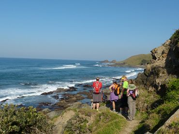 The pondo-explorer hiking trail affords sweeping sea-views most of the way.