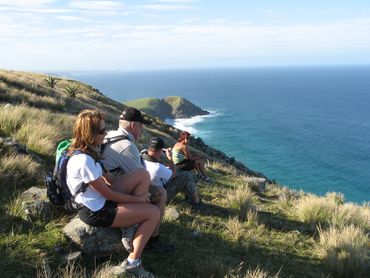 The terrain between Coffee Bay and Mpande is a series of hills, cliff faces and bays.  A rounded rock on the top of one of the hills, makes for a great viewing vantage.