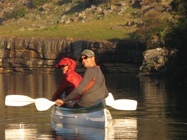 Paddling up the Msikaba estuary – one can paddle about 5km upstream.