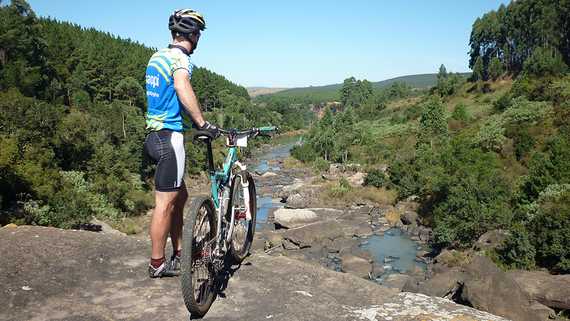 Looking out from Woodhouse Falls, Karkloof