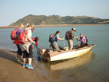 The final ferry crossing over the Mzimvubu river, Port St Johns.