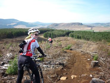 Half-way down Rene’s Rumble with Loskop in the foreground