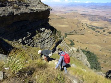 Getting above the cliffline does require a little scrambling, but the path is there.